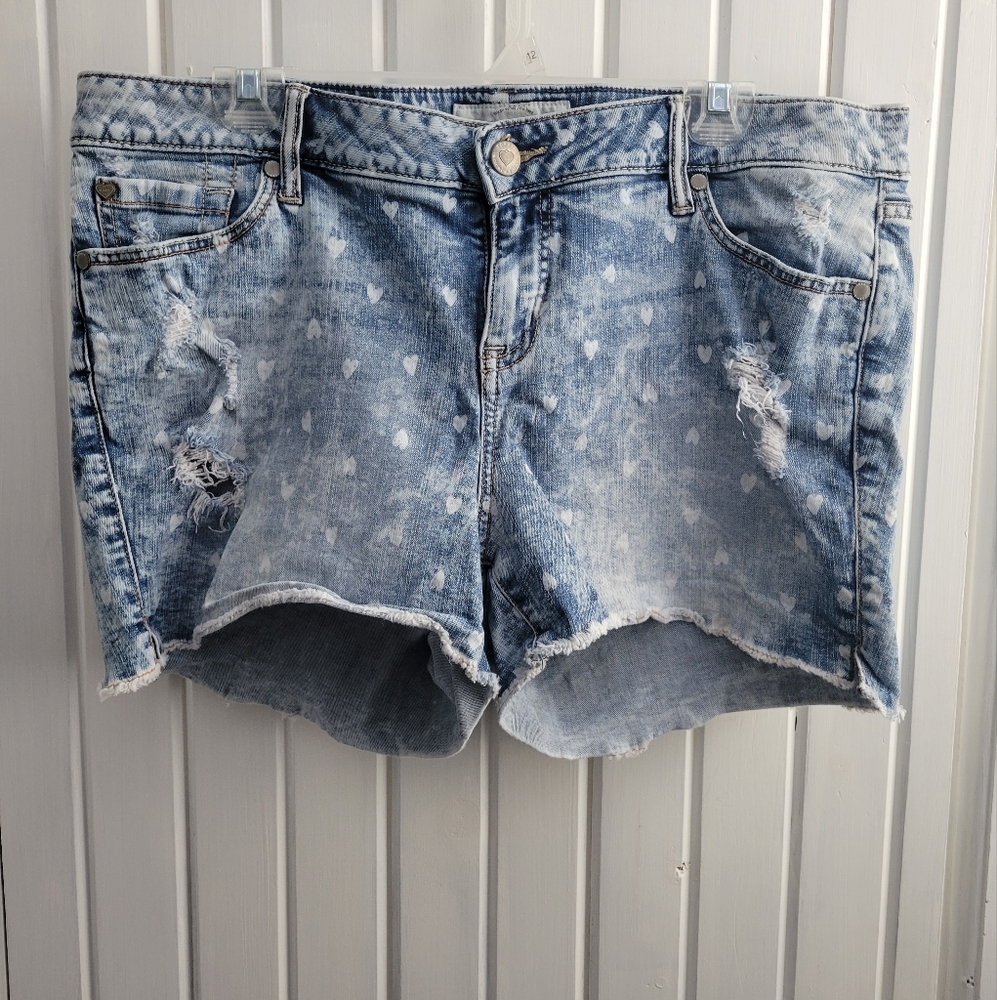Torrid Heart Distressed Shorts